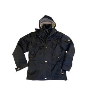 Metropolis Legacy Couloir Black Hooded Parka Jacket Very Warm Sz XL Zip Closure